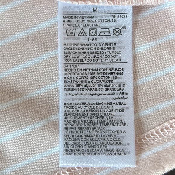 Stripe Sleeveless Tank Top White & Pink - Picture 4 of 4